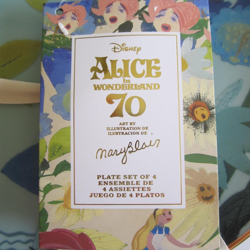 Disney Alice in Wonderland Mary Blair 4 Plates - Picture 3 of 9